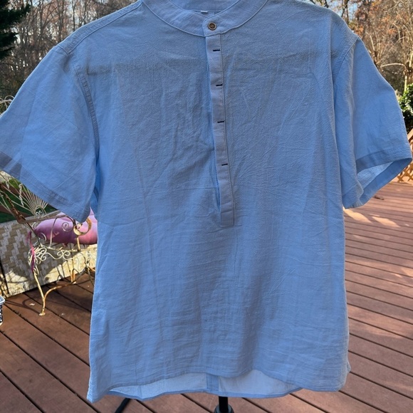 Cotton blue shirt M - Picture 2 of 8